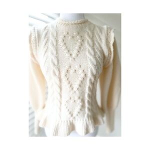 Cream Cable Knit Sweater